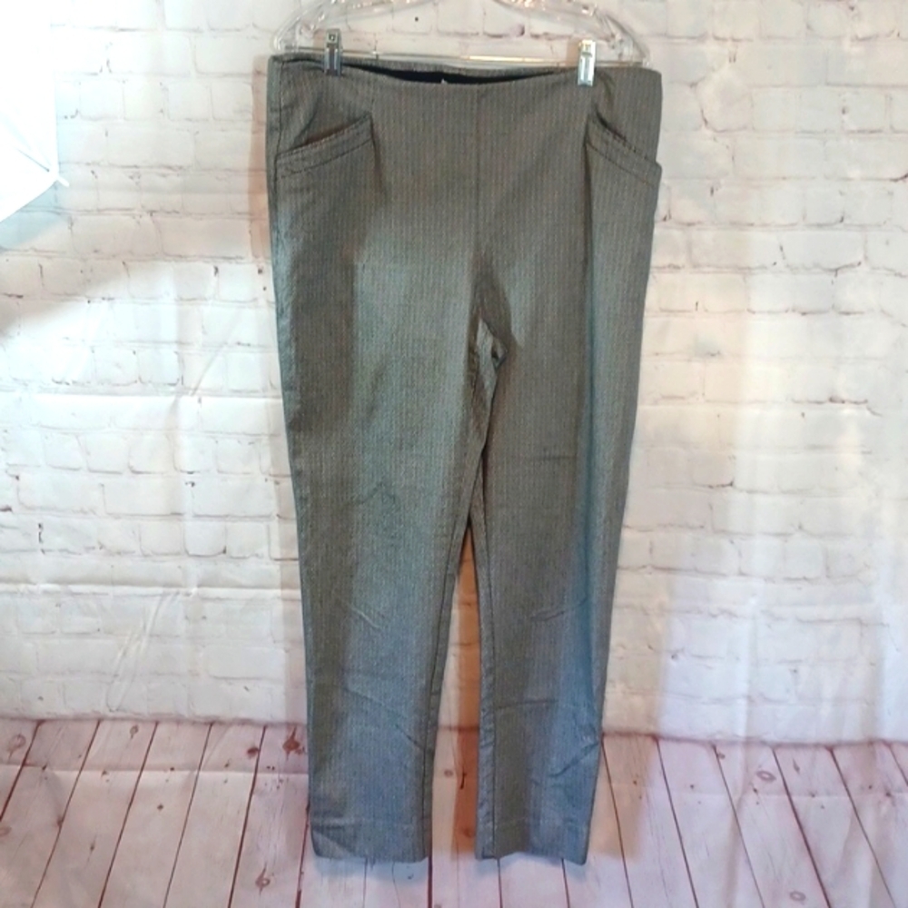 Vanhuesen  & White  Black Casual Pants Sz 16 Stretch